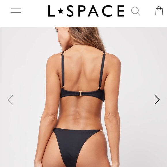 L*Space Van Damme Bikini Bottom Size XL Black NWT - Picture 4 of 7